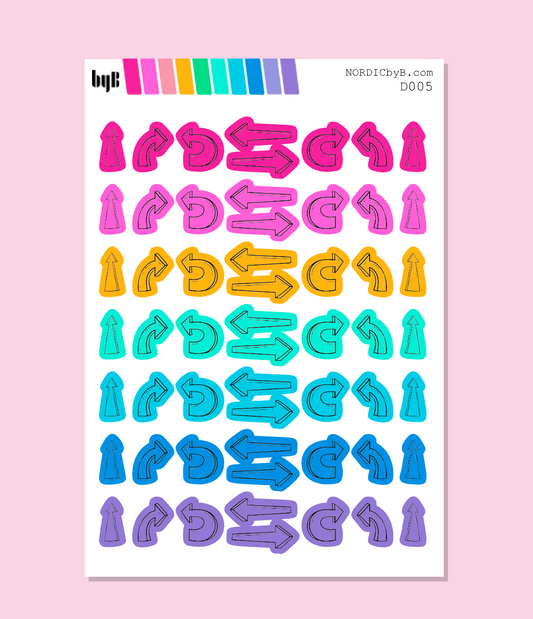 Colorful Doodle Icons - ARROWS