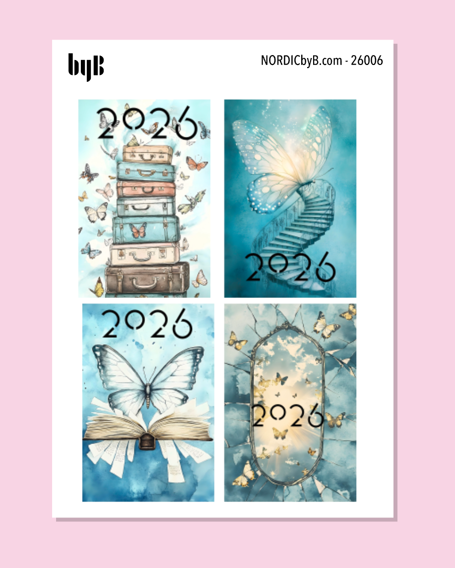 2026 box stickers - 4 blu-ish art designs