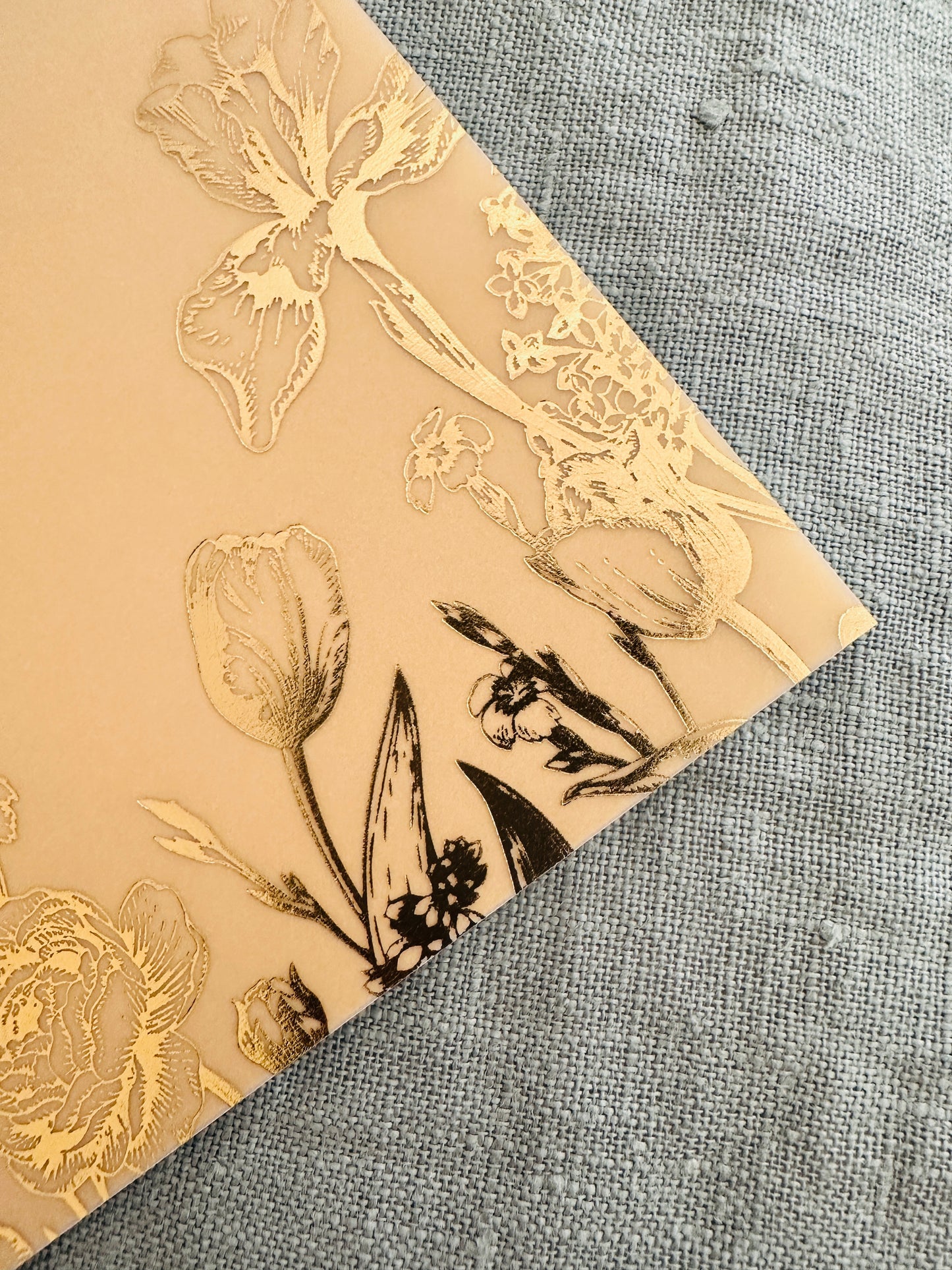 A5 Paper Pad, Mixed Paper Styles: Vellum, Card Board, Metallic Foil