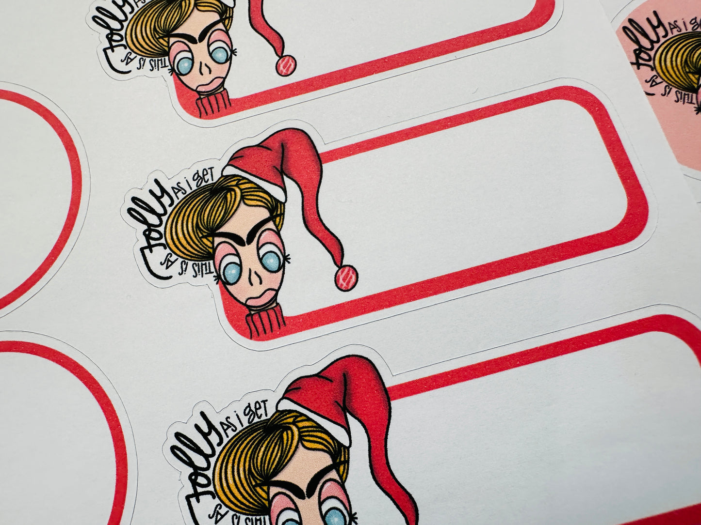 JOLLY - til/fra klister, die cut og pynteklister - pakke