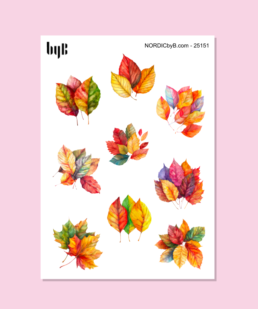 AUTUMN LEAVES STICKER SHEETS 1-8