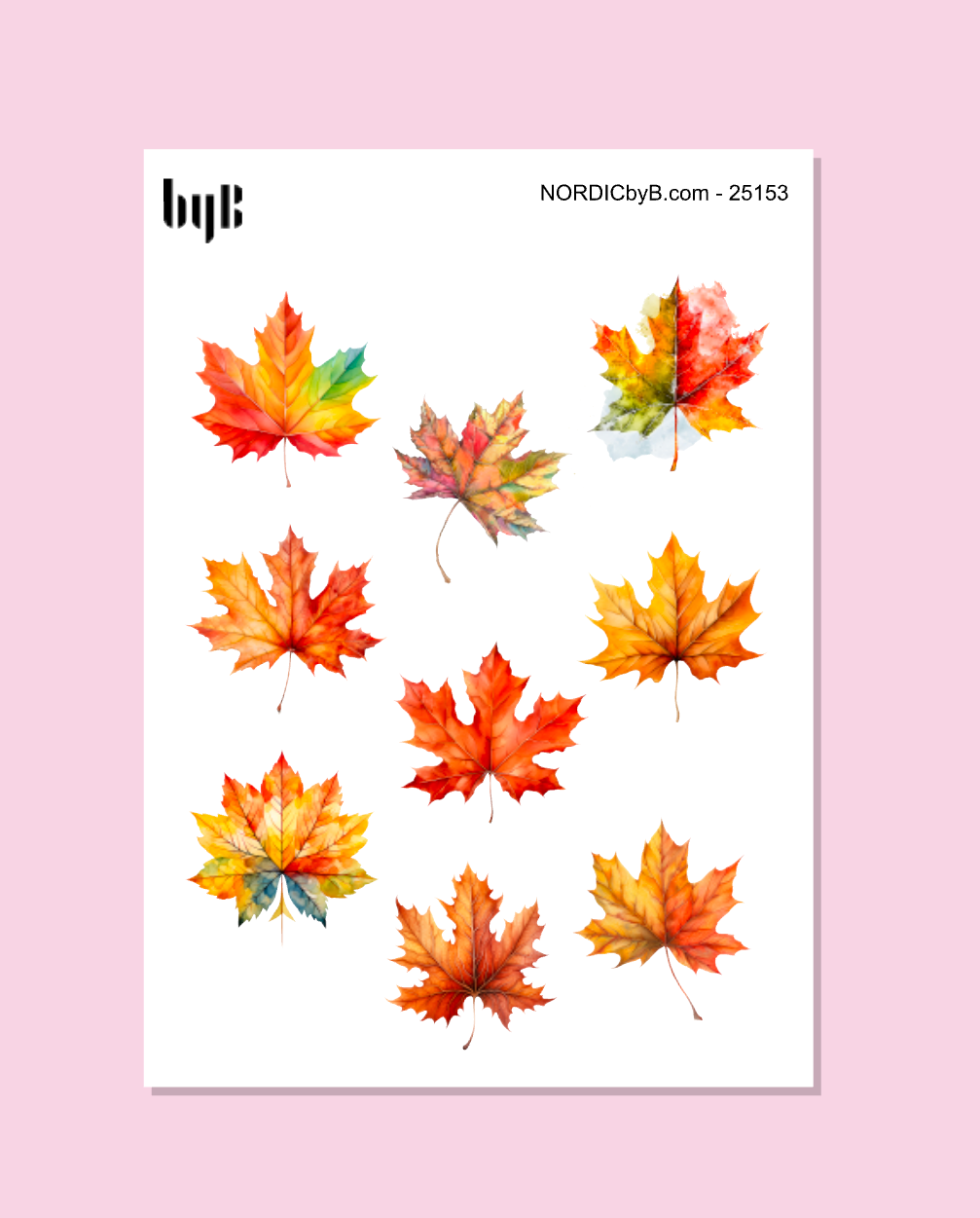AUTUMN LEAVES STICKER SHEETS 1-8