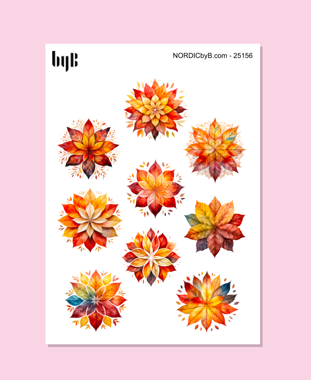 AUTUMN LEAVES STICKER SHEETS 1-8