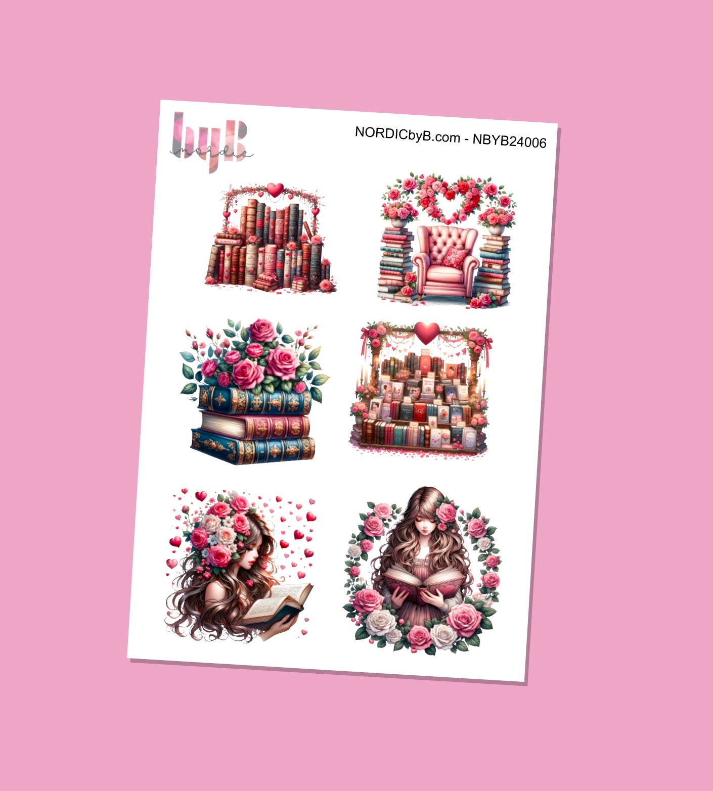 BookLove Sticker Sheet
