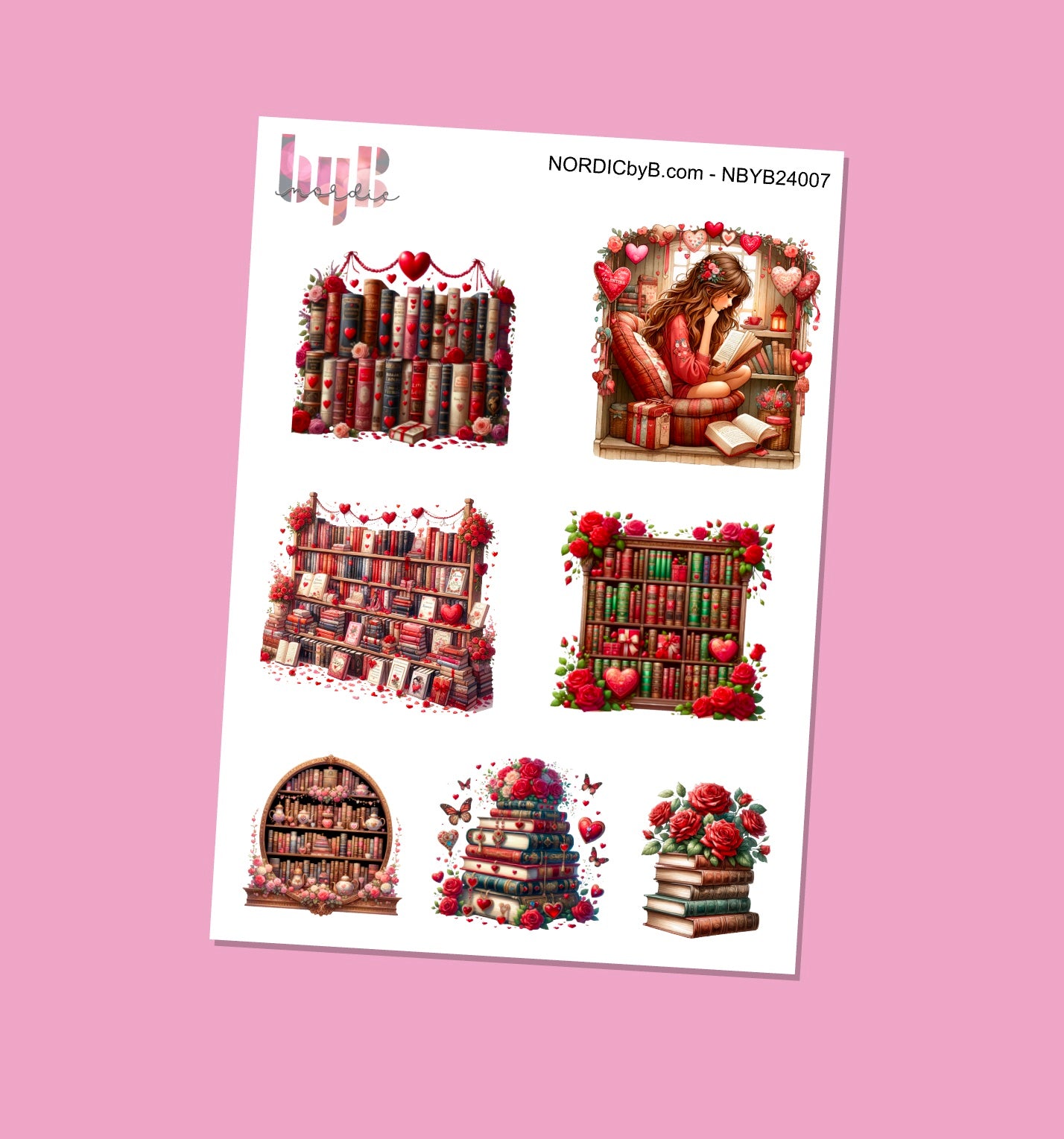 BookLove Sticker Sheet