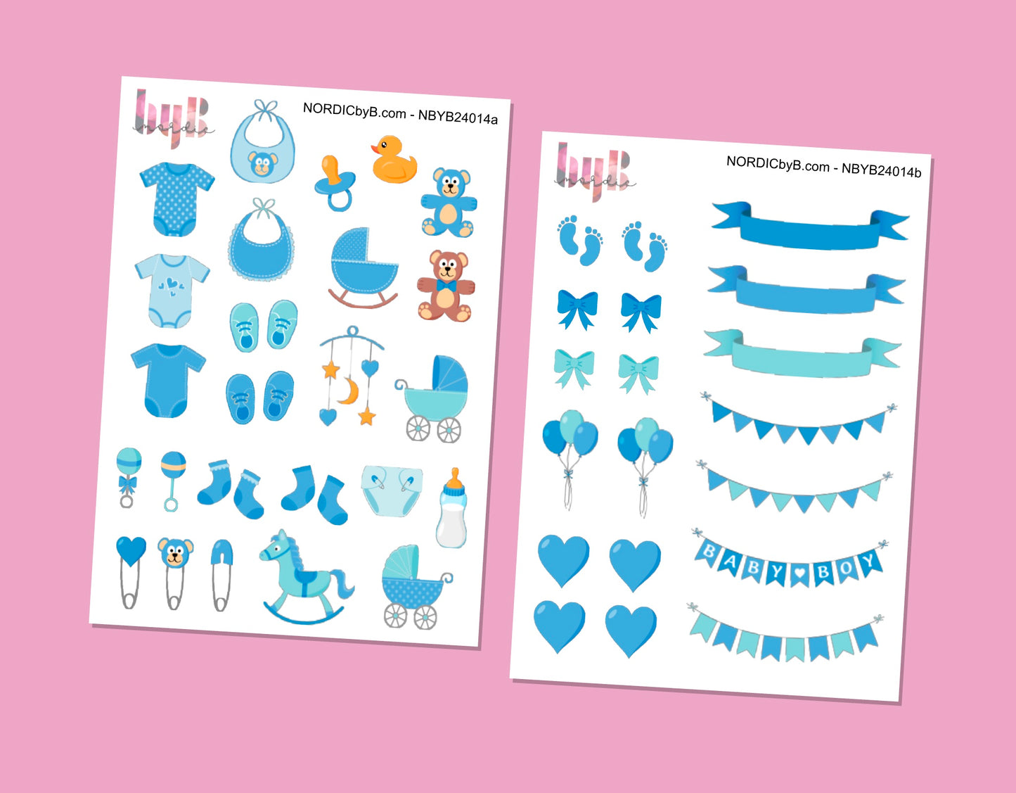 Newborn Baby Boy Sticker Sheet
