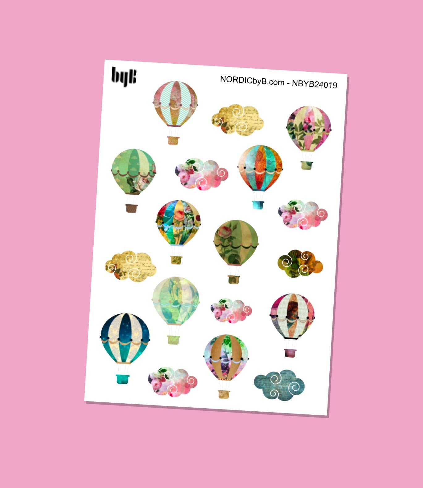 Hot Air Balloon Sticker Sheet