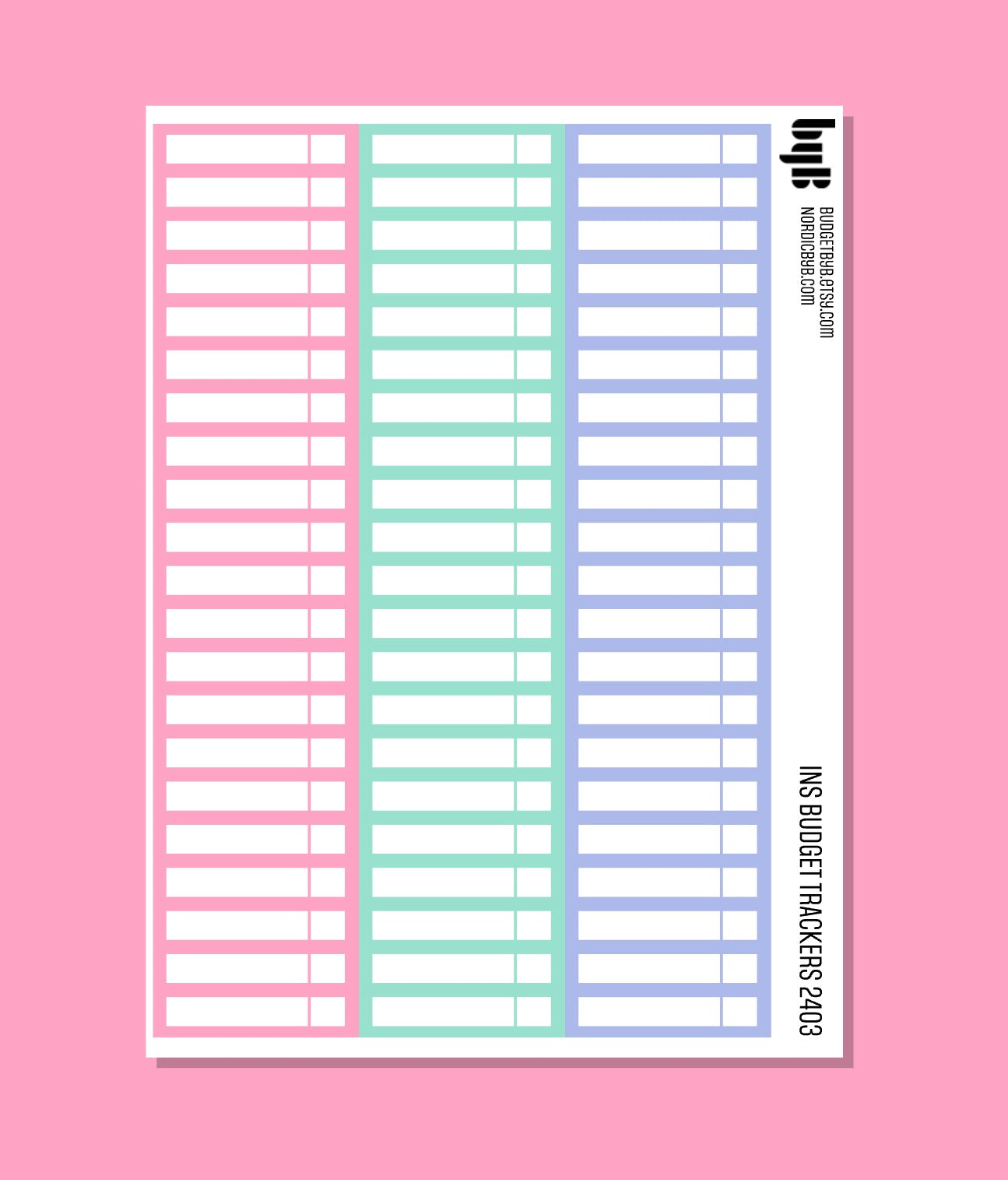 2403 BUDGET TRACKERS