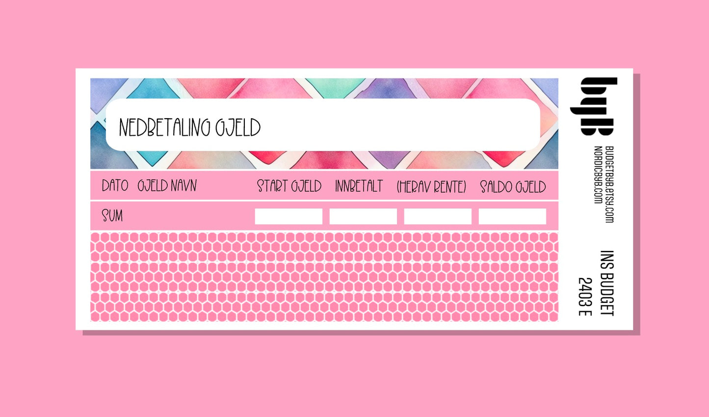 2403 E) NEDBETALING GJELD