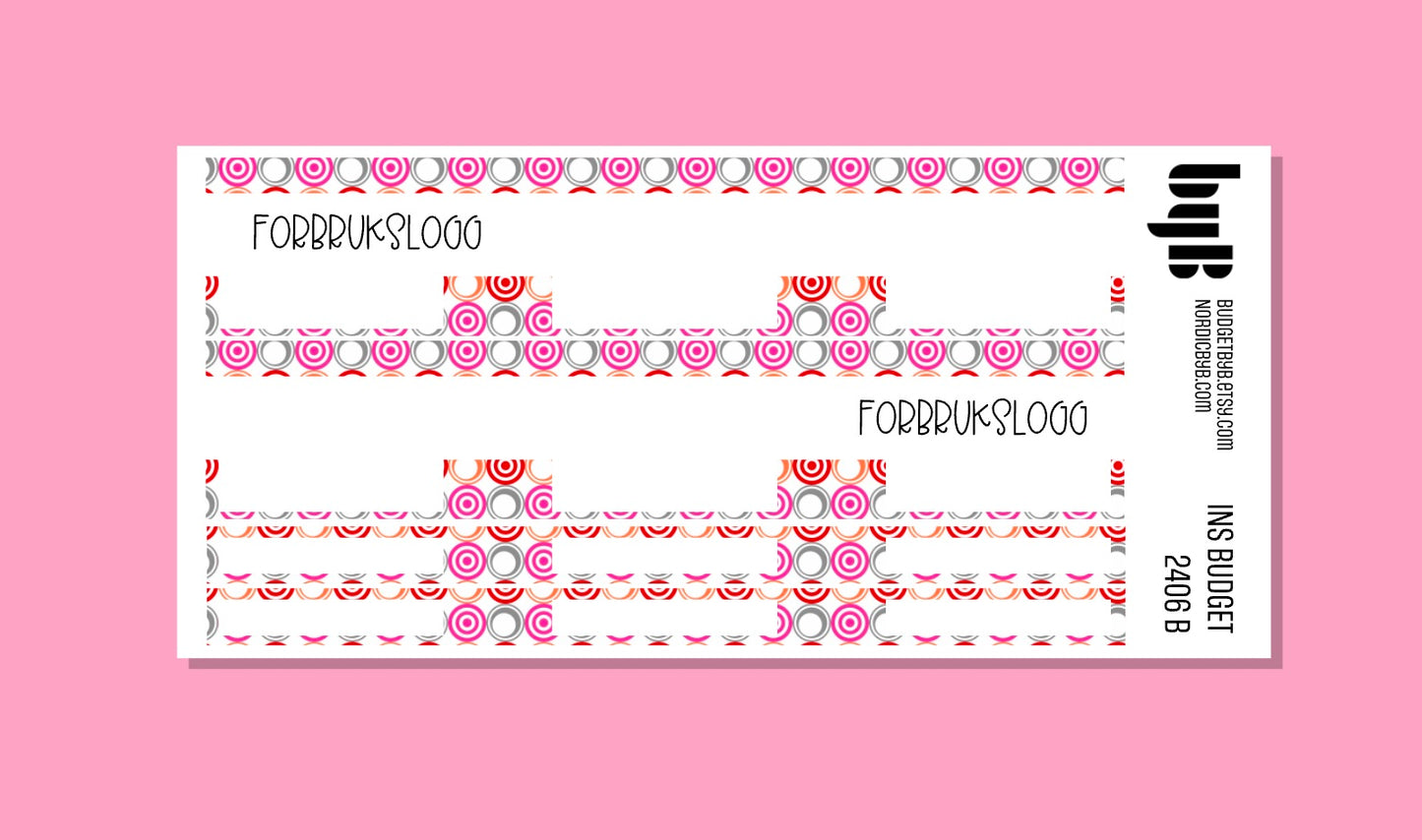 2406 B) FORBRUKSLOGG