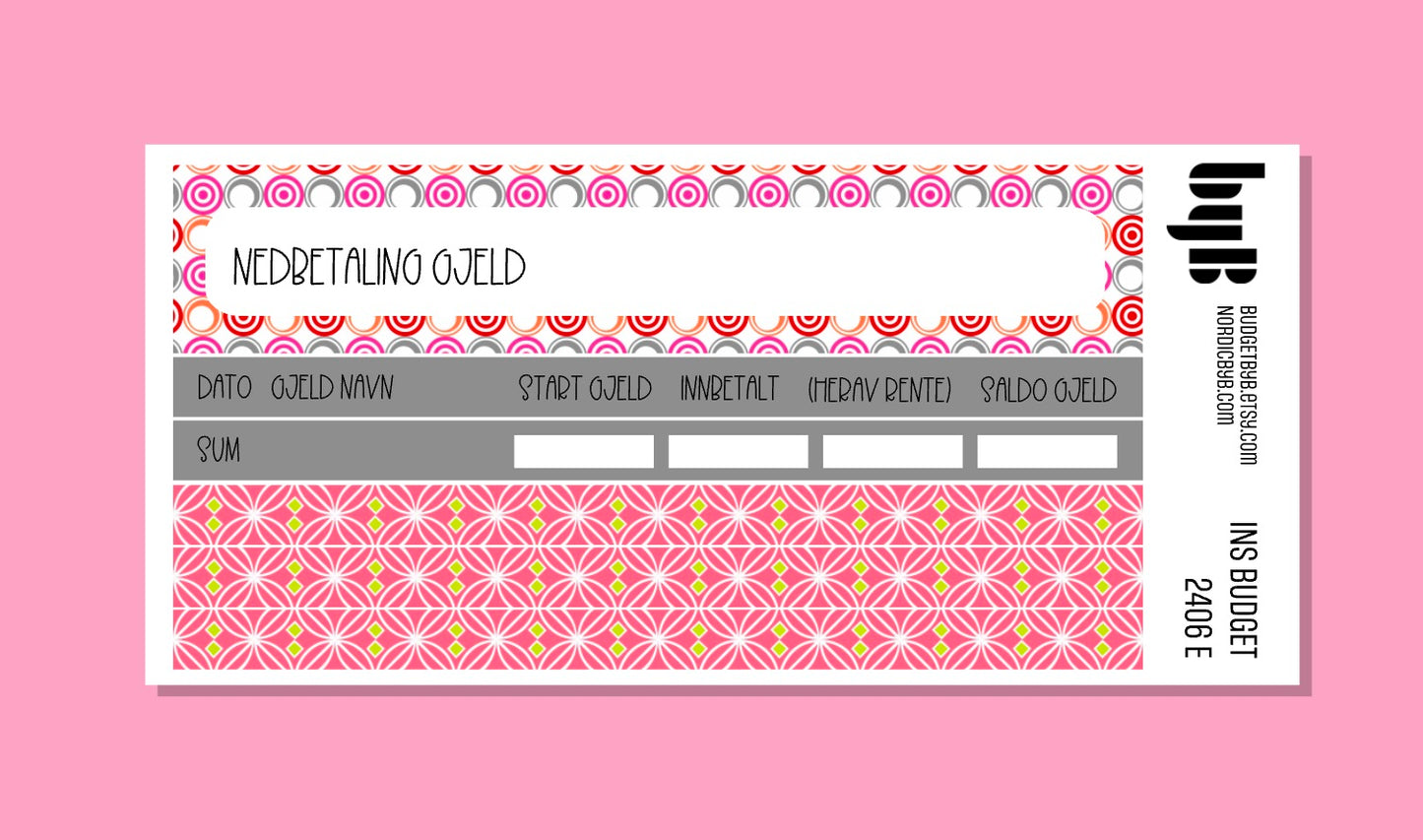 2406 E) NEDBETALING GJELD