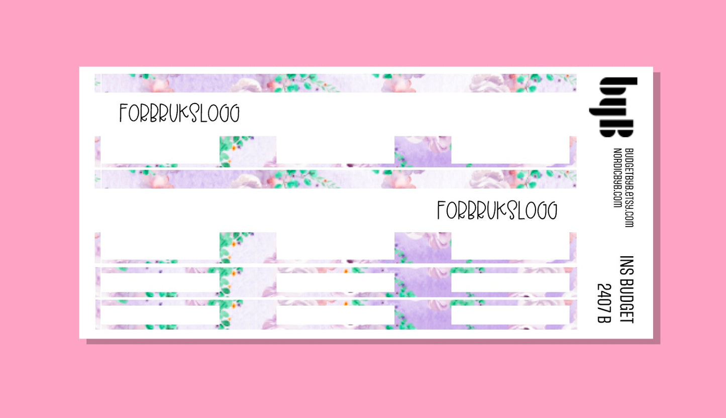 2407 B) FORBRUKSLOGG