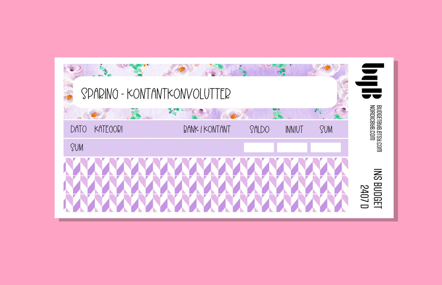 2407 D) SPARING BANK/KONTANT