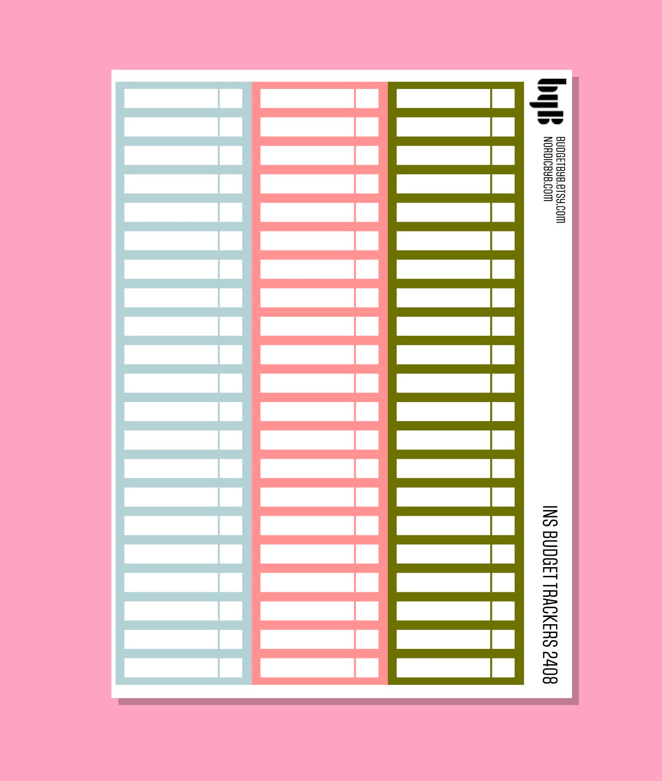 2408 BUDGET TRACKERS