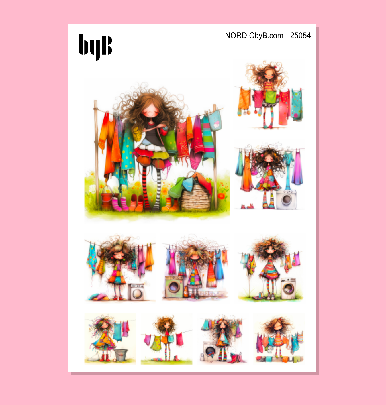 Quirky Wash Day Sticker Sheet