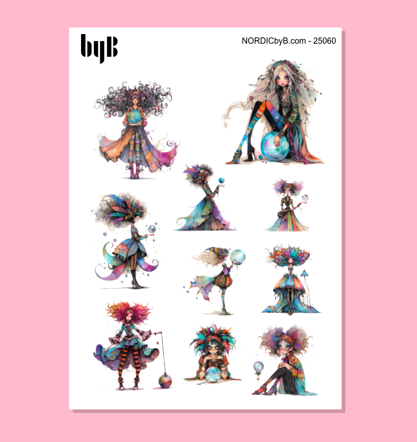 Quirky Crystal Ball Sticker Sheet