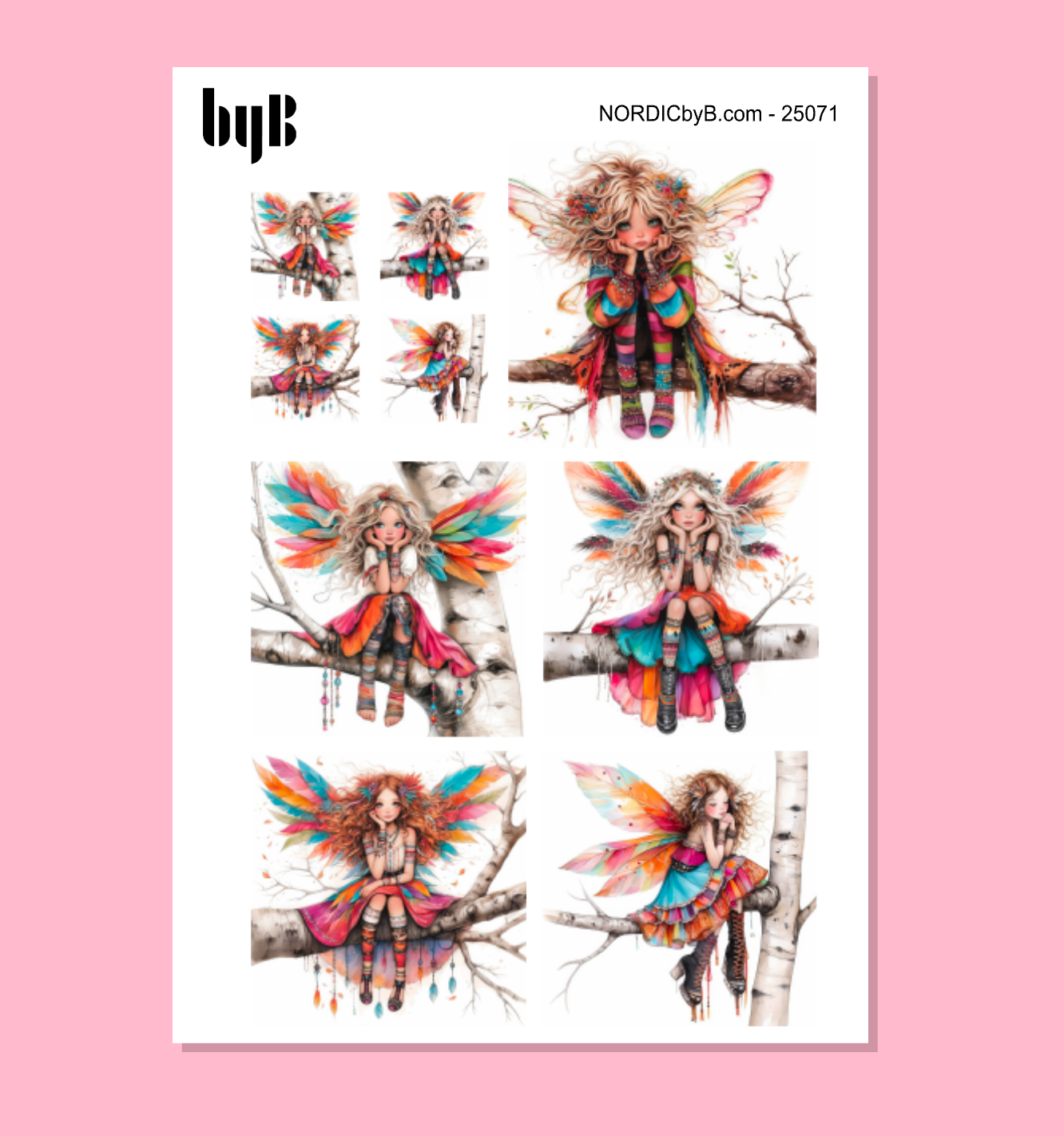 Quirky Fairy Sticker Sheet