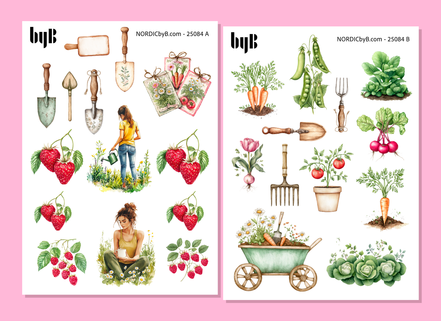 2 Garden Sticker Sheets