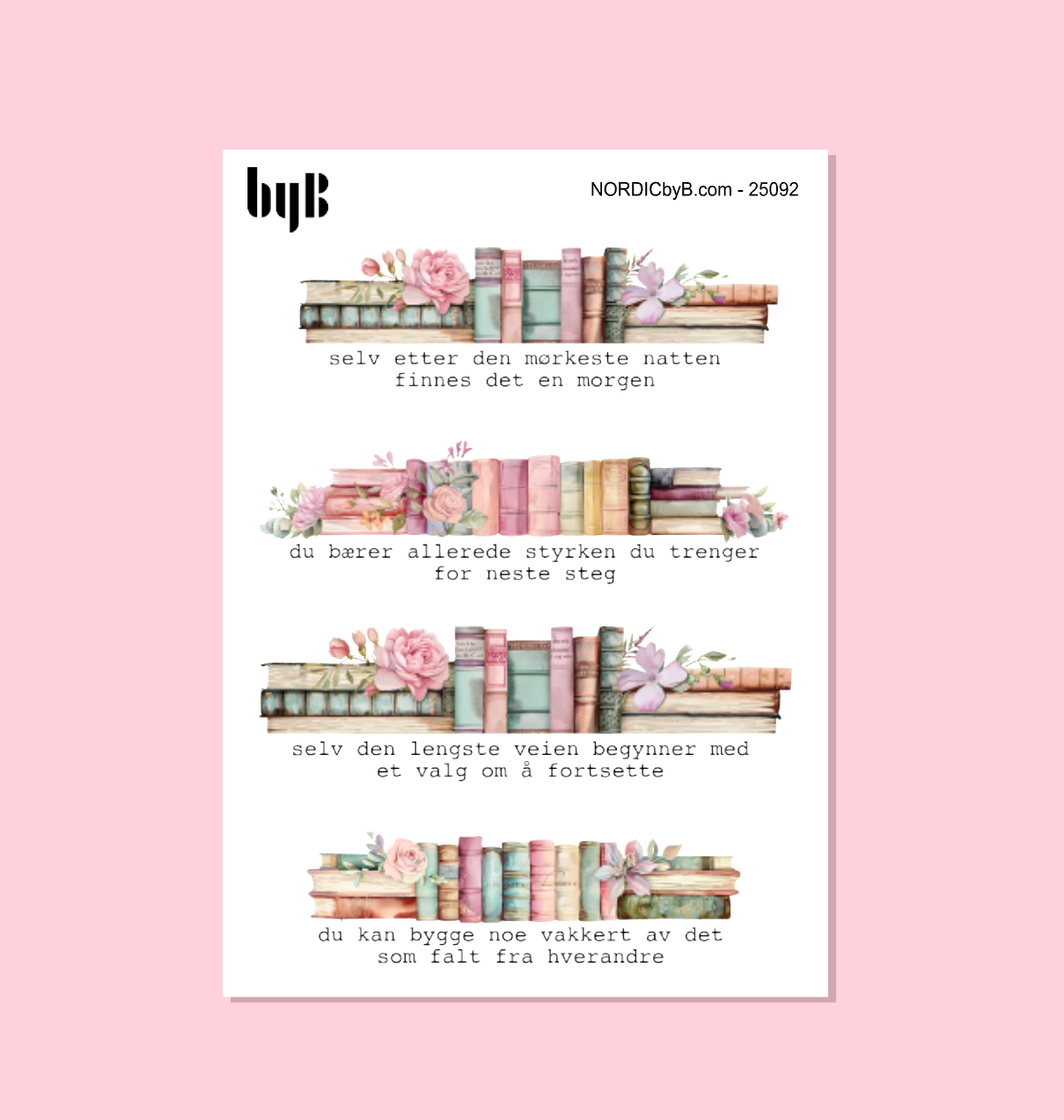 Bøker og Visdom Sticker Sheet