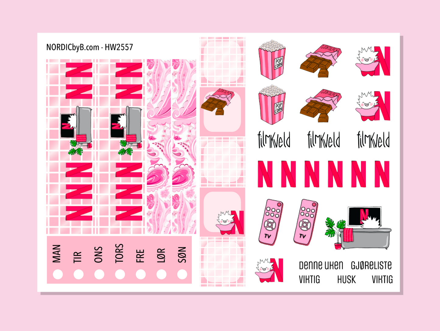 2557 Tusse Netflix Hobonichi Weeks MiniKit