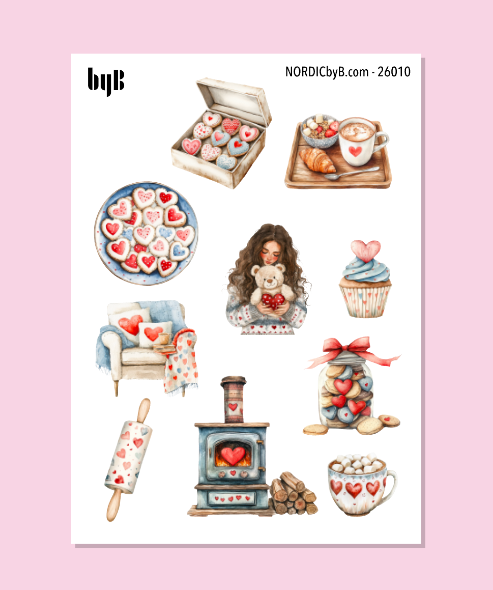 Blue-ish Love Stickers - Sticker Sheet