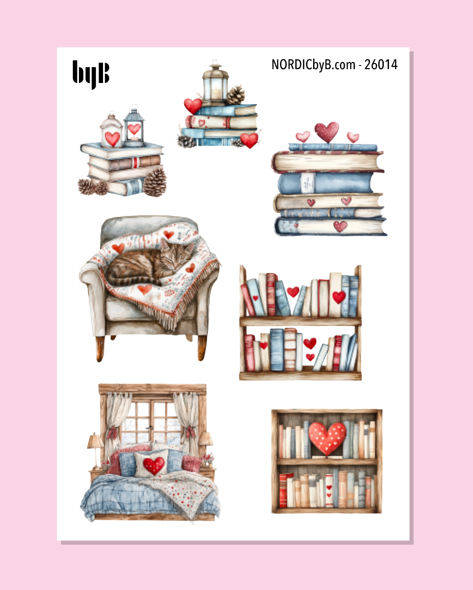 Blue-ish Love Stickers - Sticker Sheet