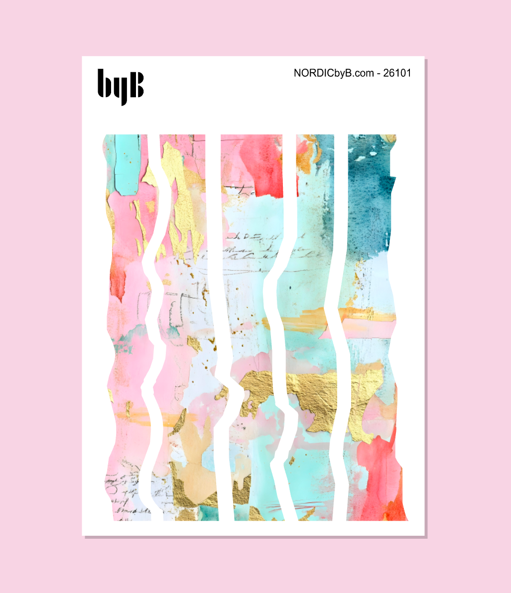 Deco Ripped Strips - Sticker Sheet