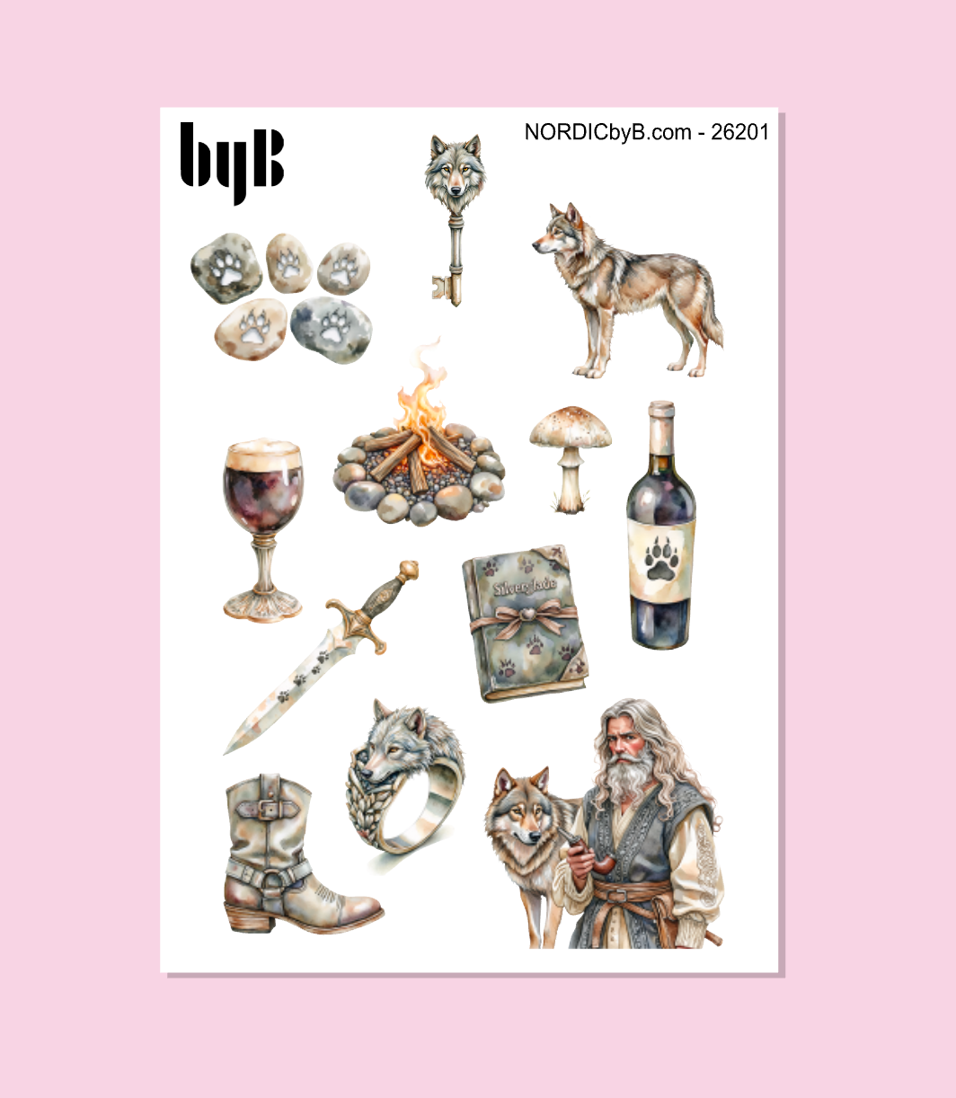 Ancient Wolf Stickers
