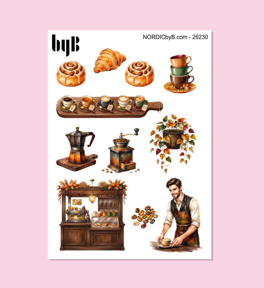 Fall Coffee Stickers