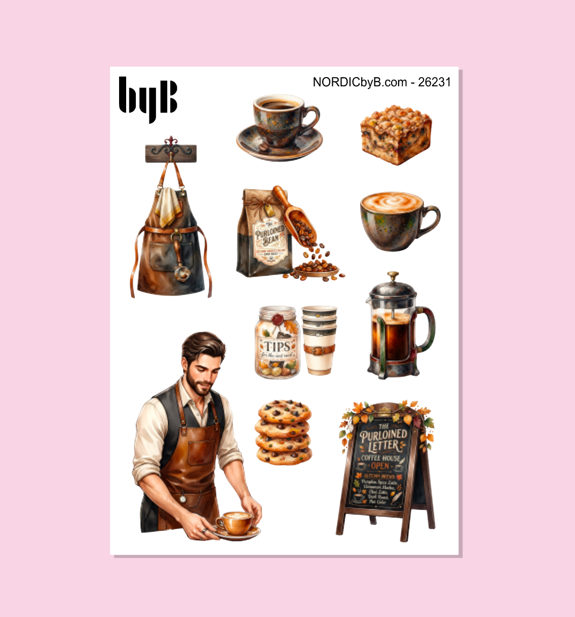 Fall Coffee Stickers