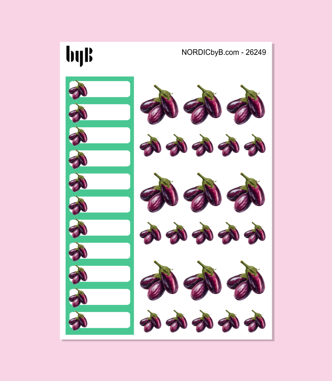 AUBERGINE Garden Planning Stickers