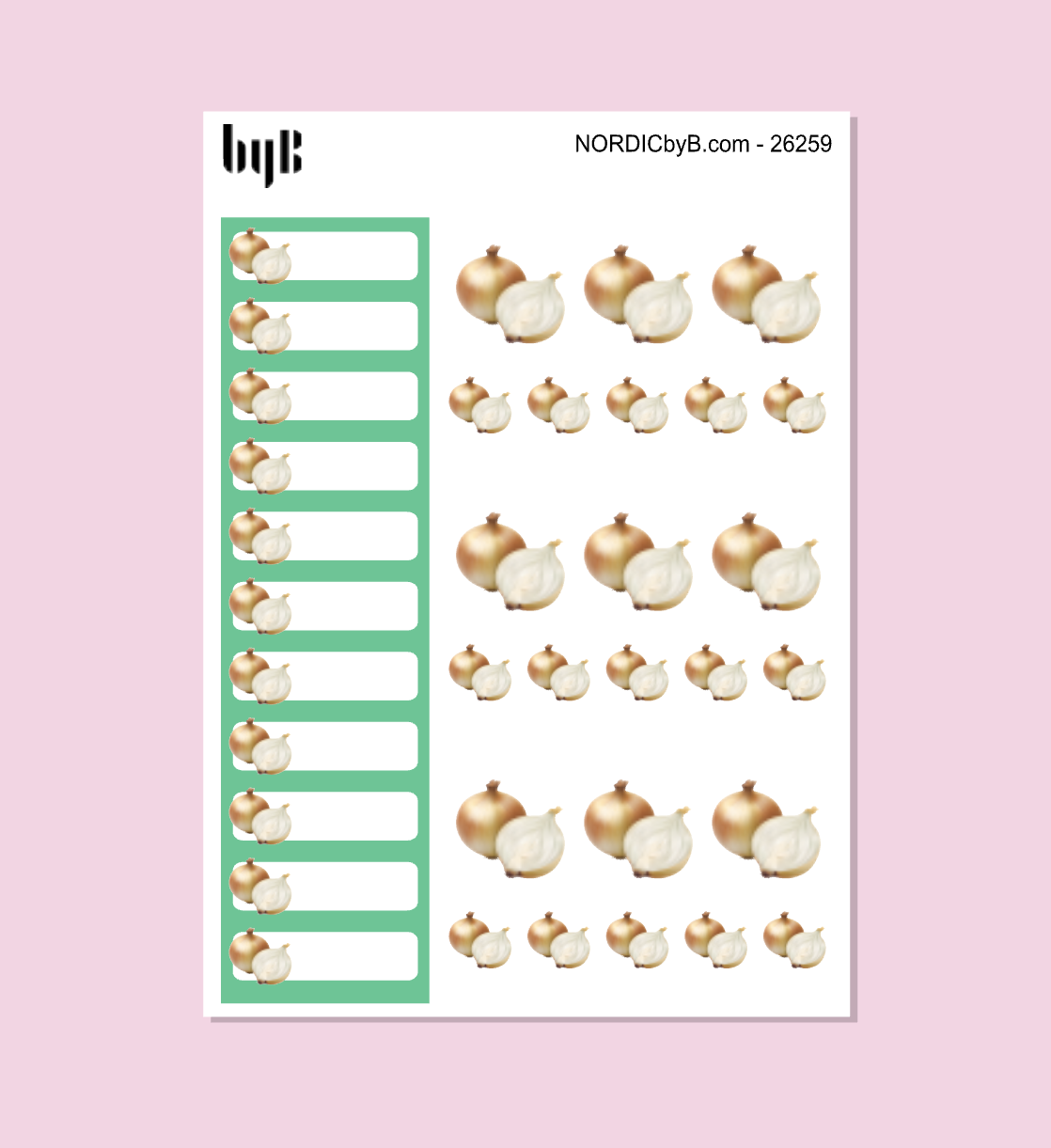 LØK (GUL) Garden Planning Stickers