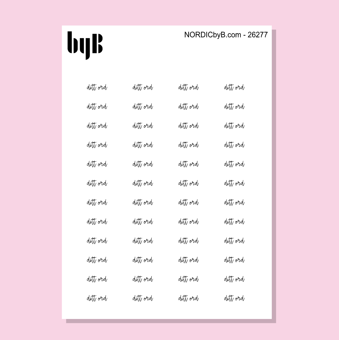 DITT ORD Funksjonelle Stickers