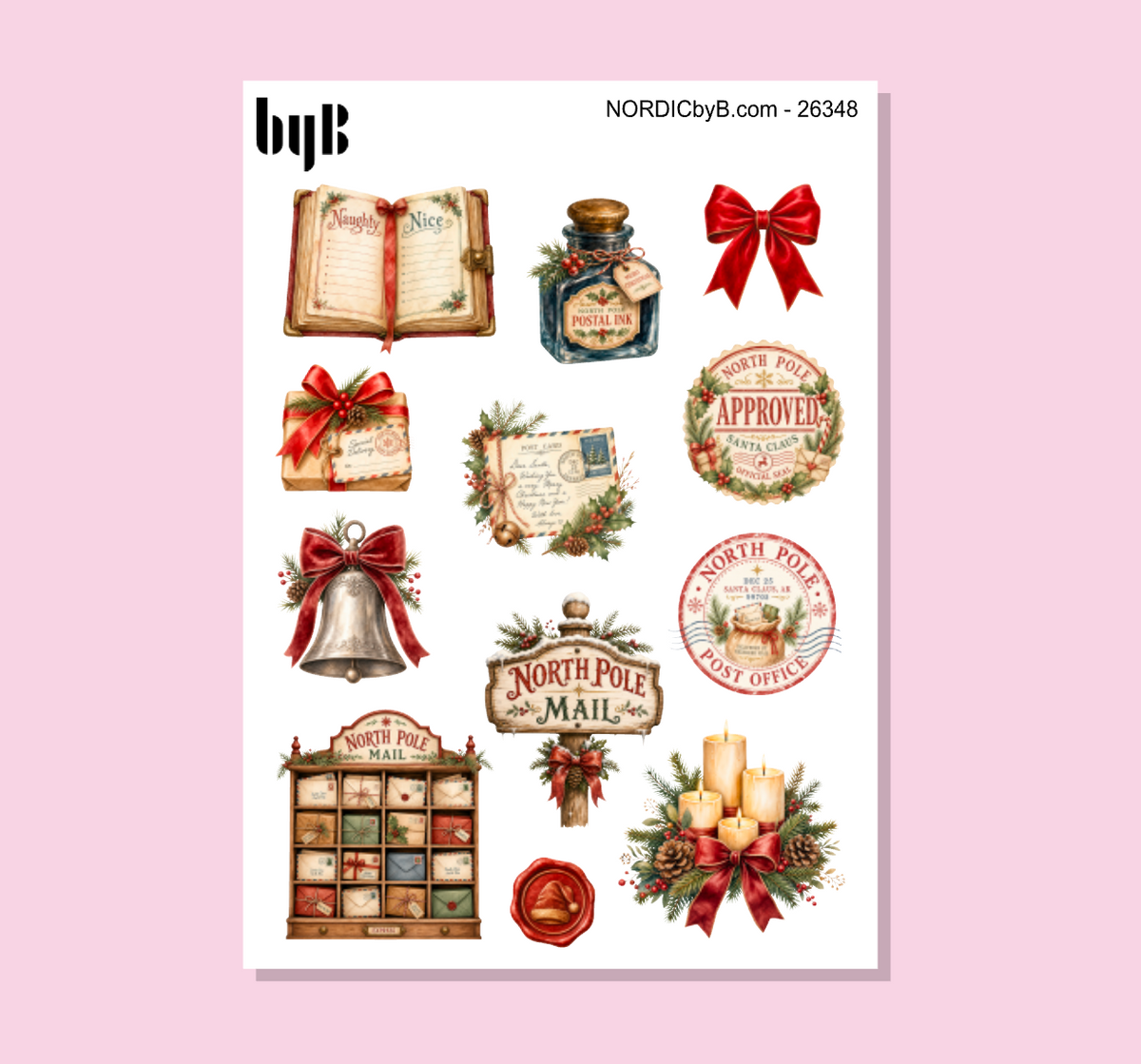 Christmas North Pole Stickers