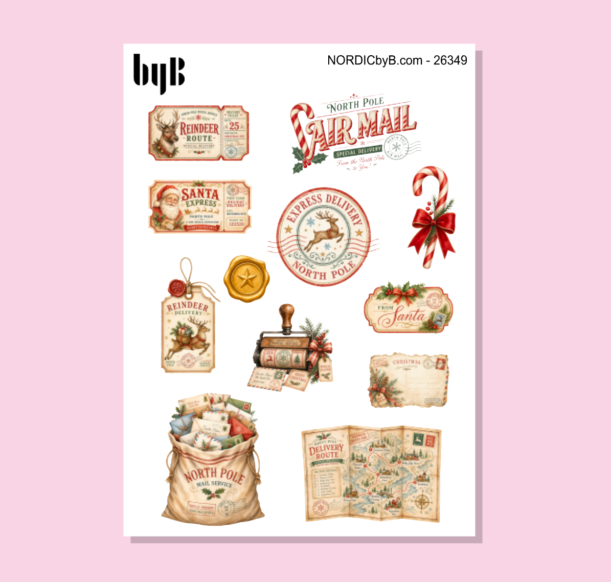 Christmas North Pole Stickers
