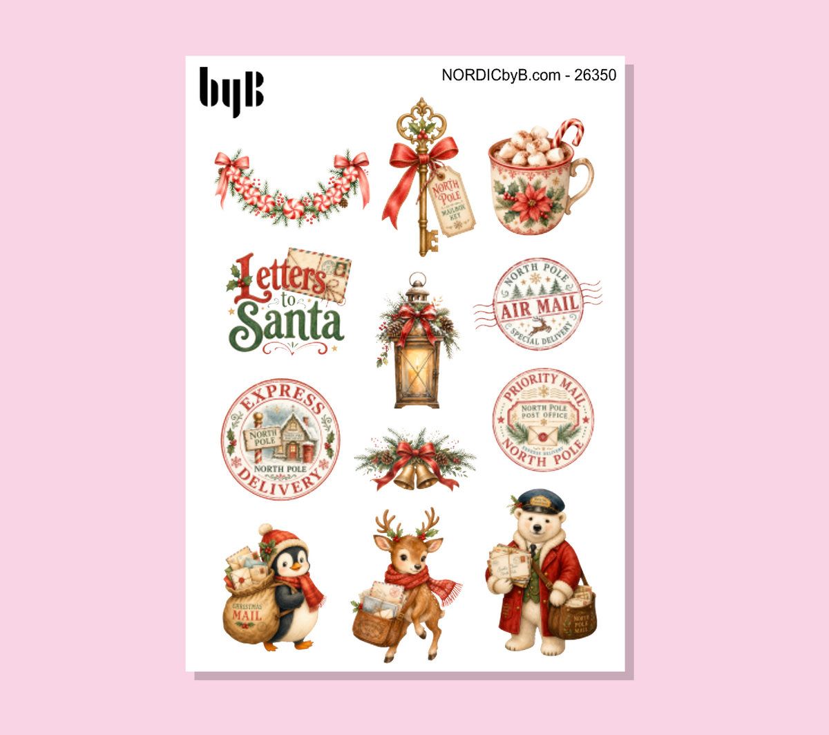Christmas North Pole Stickers