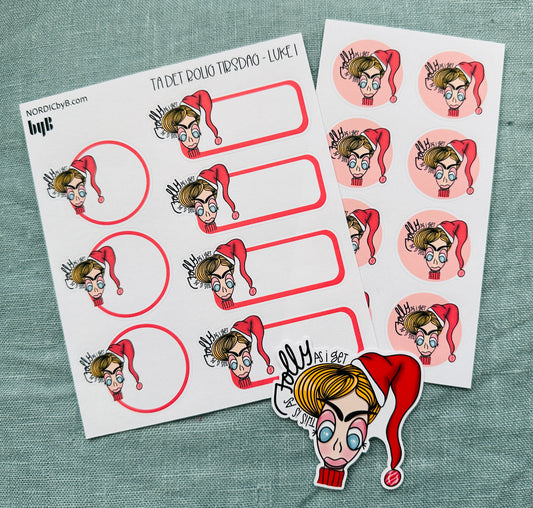 JOLLY - til/fra klister, die cut og pynteklister - pakke