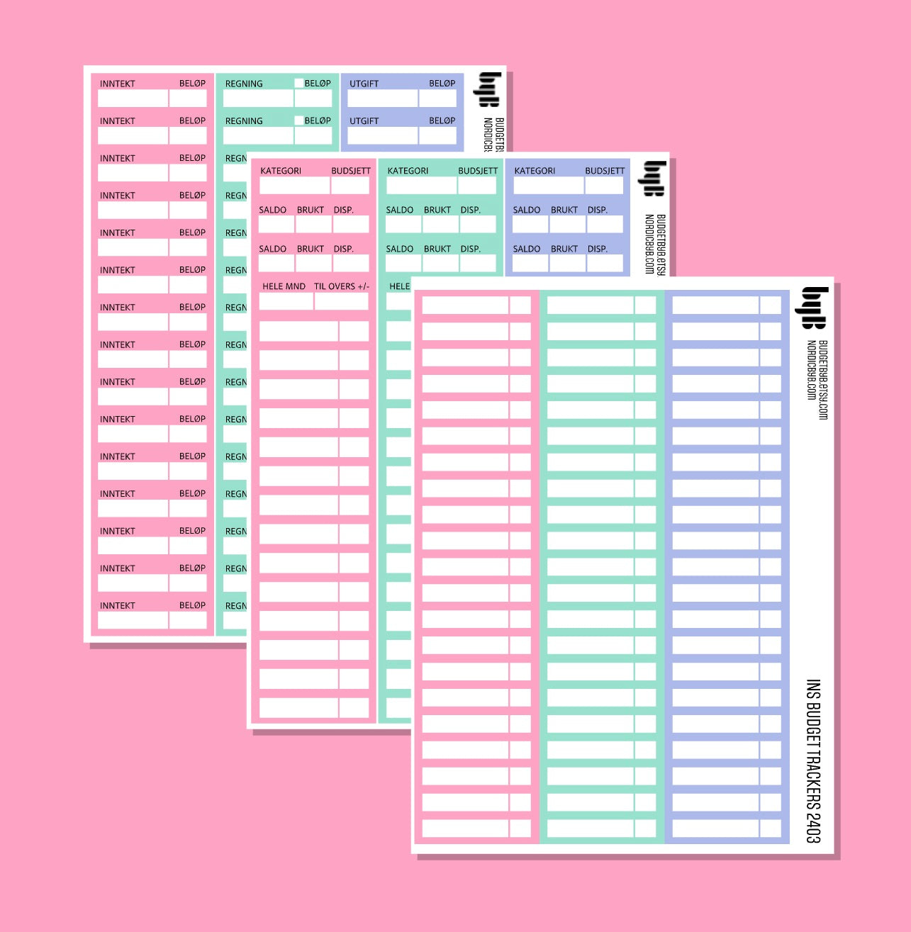 2403 KITS 9, 8, 5 or 3 SHEETS