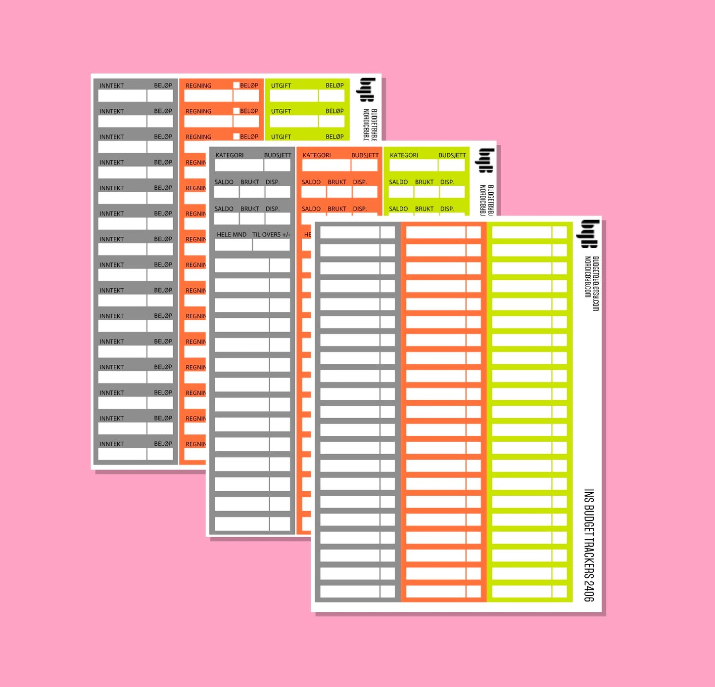 2406 KITS 9, 8, 5 or 3 SHEETS