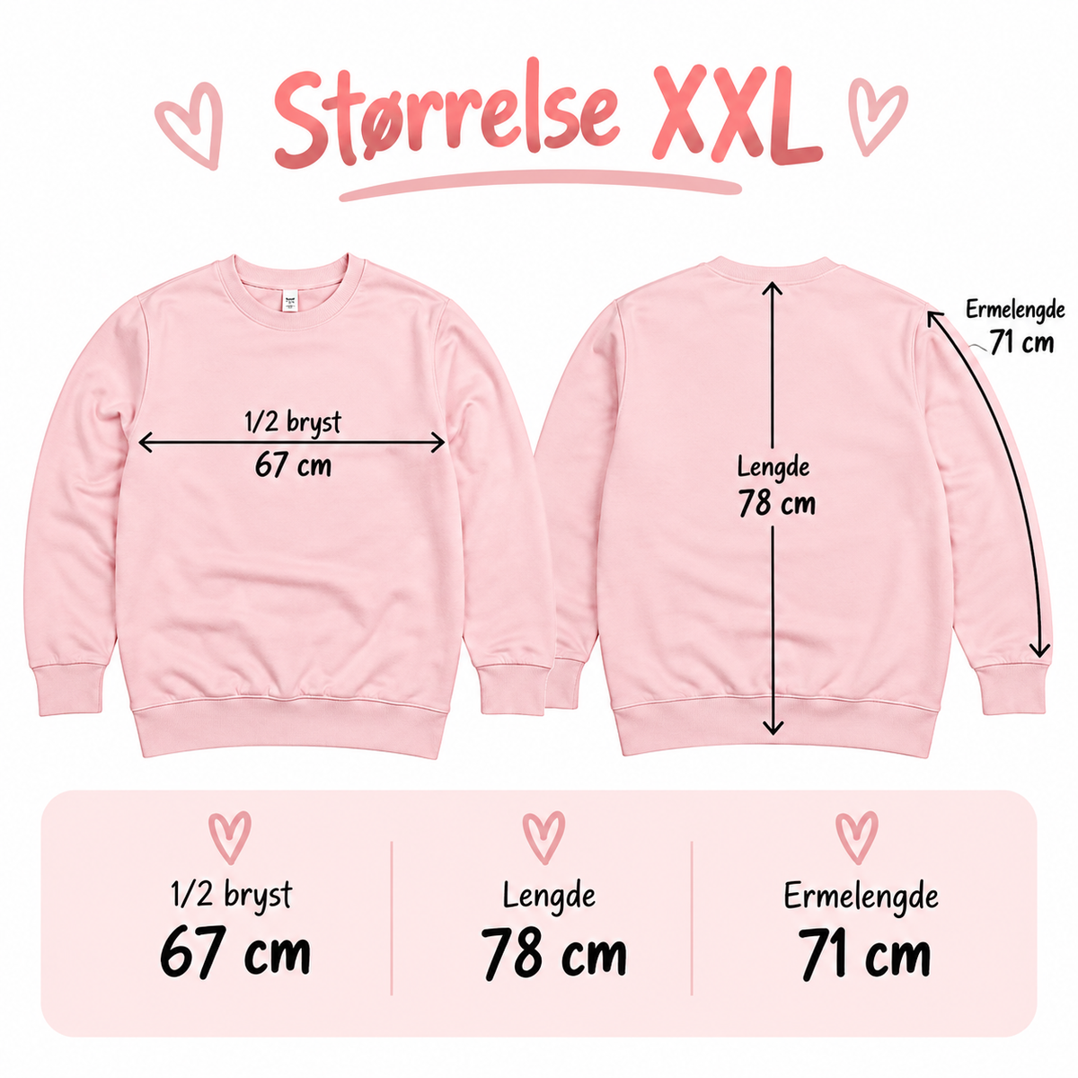 FORHÅNDSBESTILLING - OH, HOW EXCITING crew neck XXL - baby pink