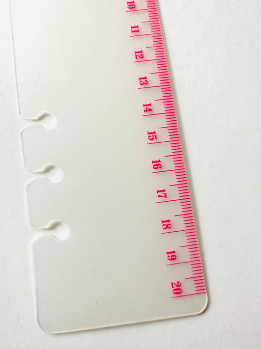 20 cm linjal til 6 hulls A5 ringperm