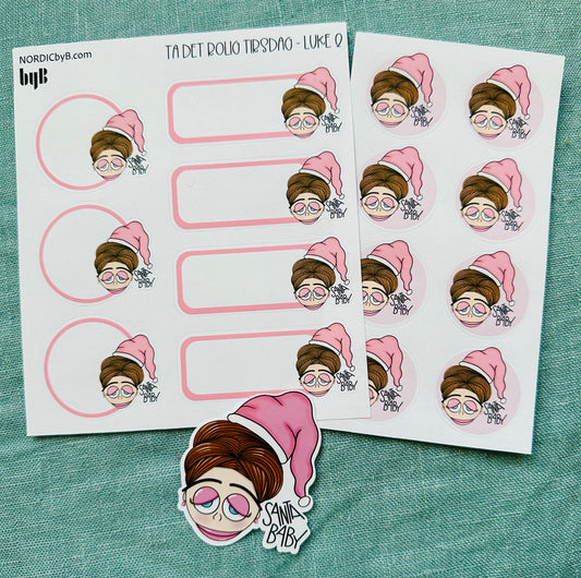 SANTA BABY - til/fra klister, die cut og pynteklister - pakke