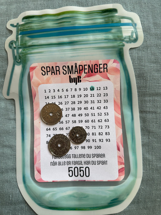 SPAR SMÅPENGER TIL KR 5050,-
