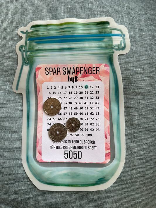 SPAR SMÅPENGER TIL KR 5050,-