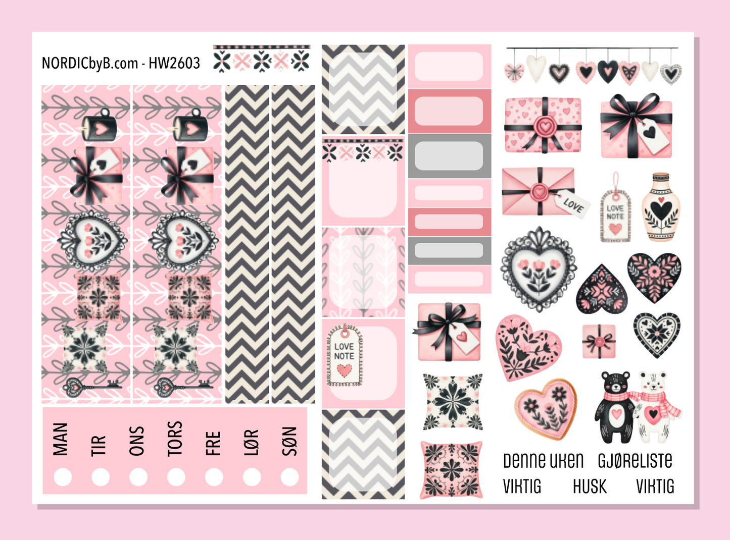 2603 HeartArt Hobonichi Weeks MiniKit