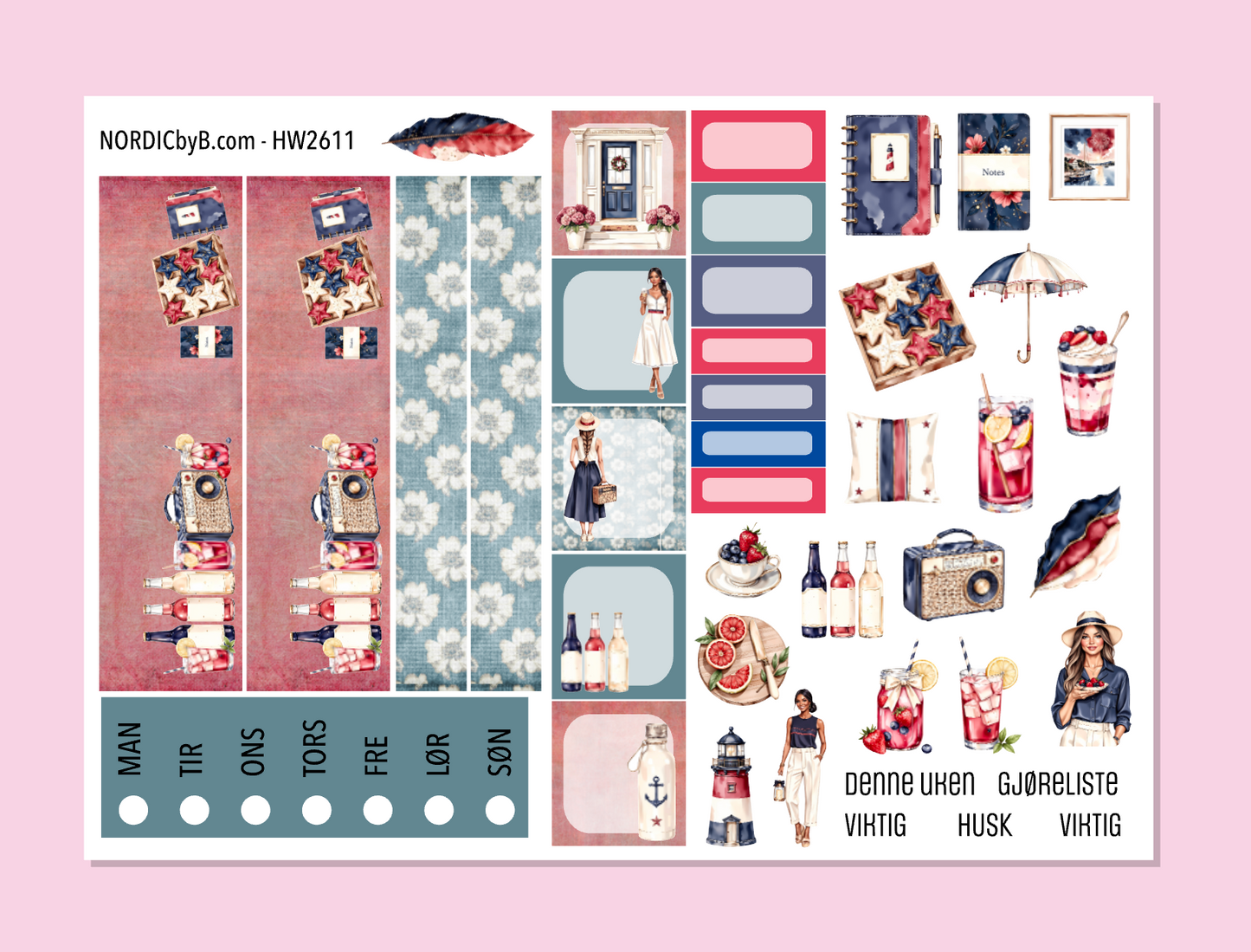 2611 Nautical Vibe Hobonichi Weeks MiniKit