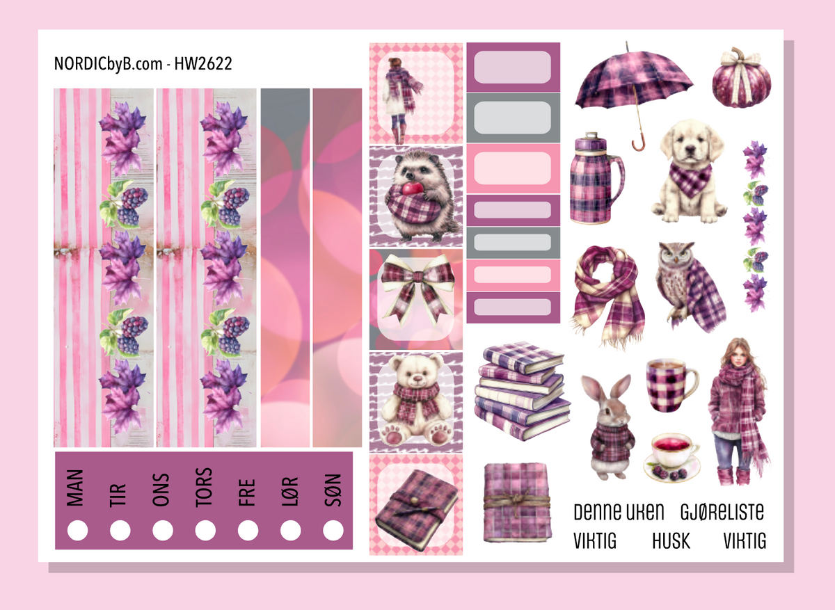 2622 Purple Autumn Hobonichi Weeks MiniKit