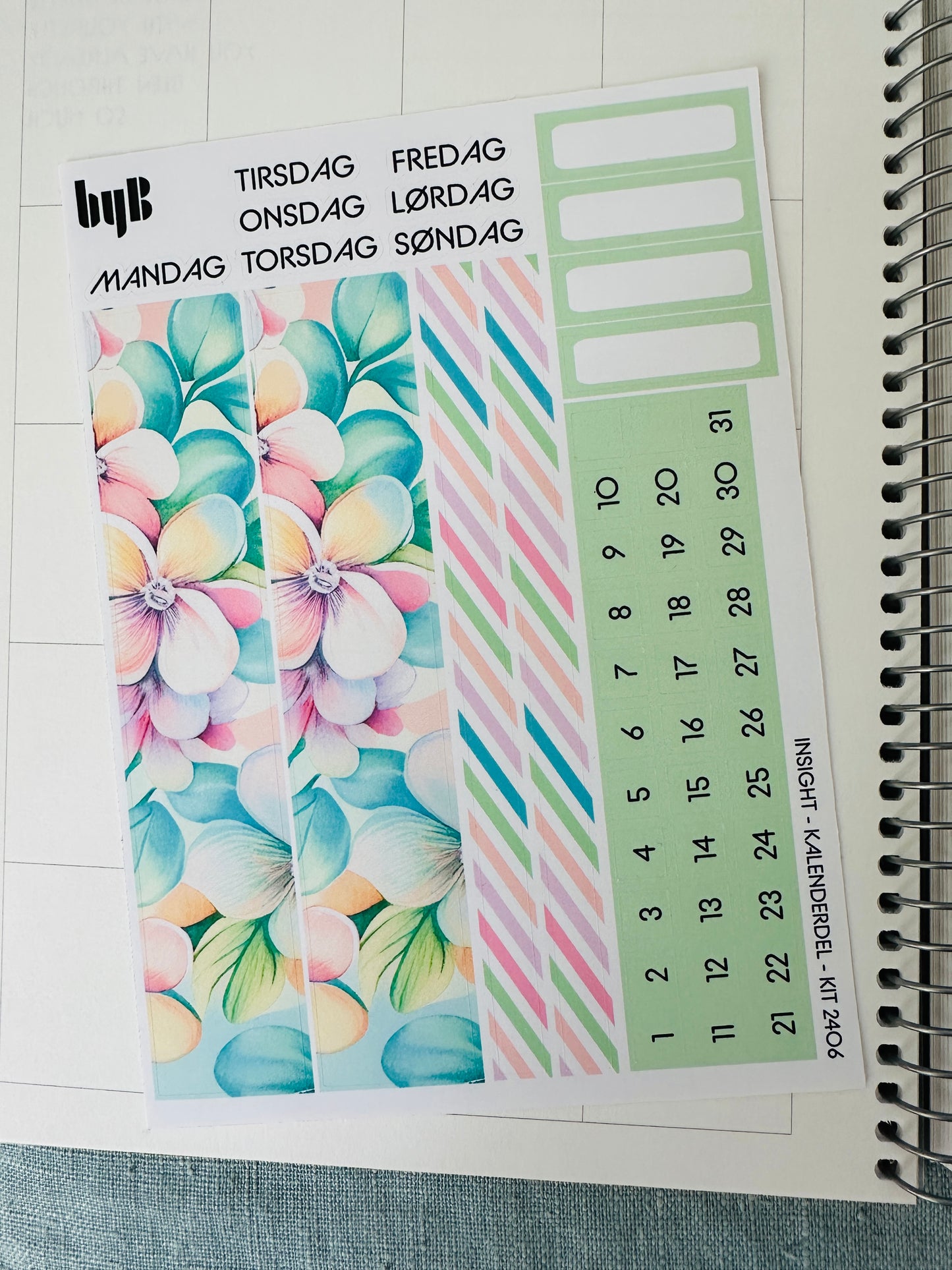 INSIGHTbyB 6 MND Budget/Planner Spiralbok - med KIT