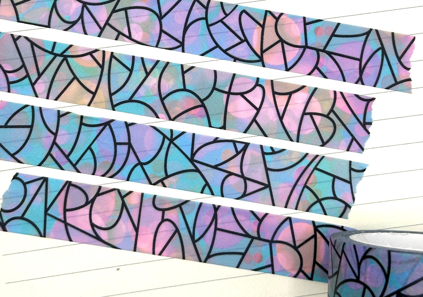 WASHI TAPE - Colorful with black lines