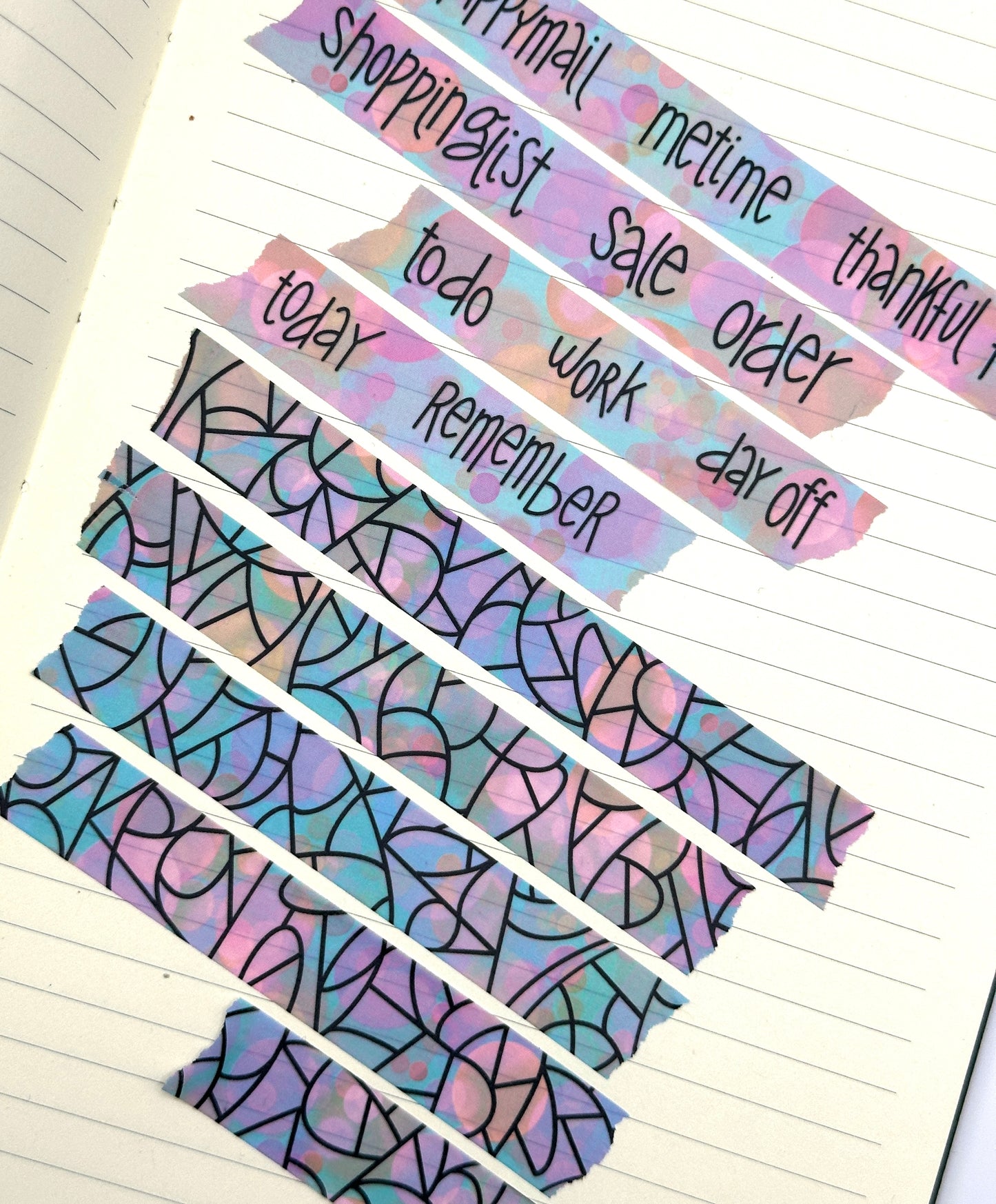 WASHI TAPE - Colorful with black lines